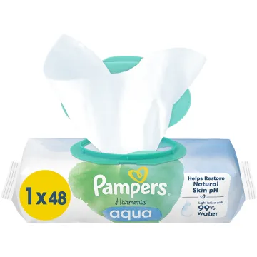 Pampers Aqua Harmonie Toallita 0% Plástico X 48