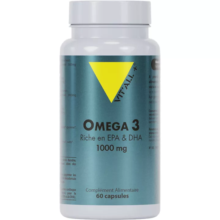 Vitall+ Omega 3 Fischöl 1000mg Kapseln