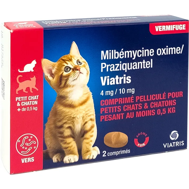 Milbemycin / Praziquantel Viatris Kitten and small cat x2