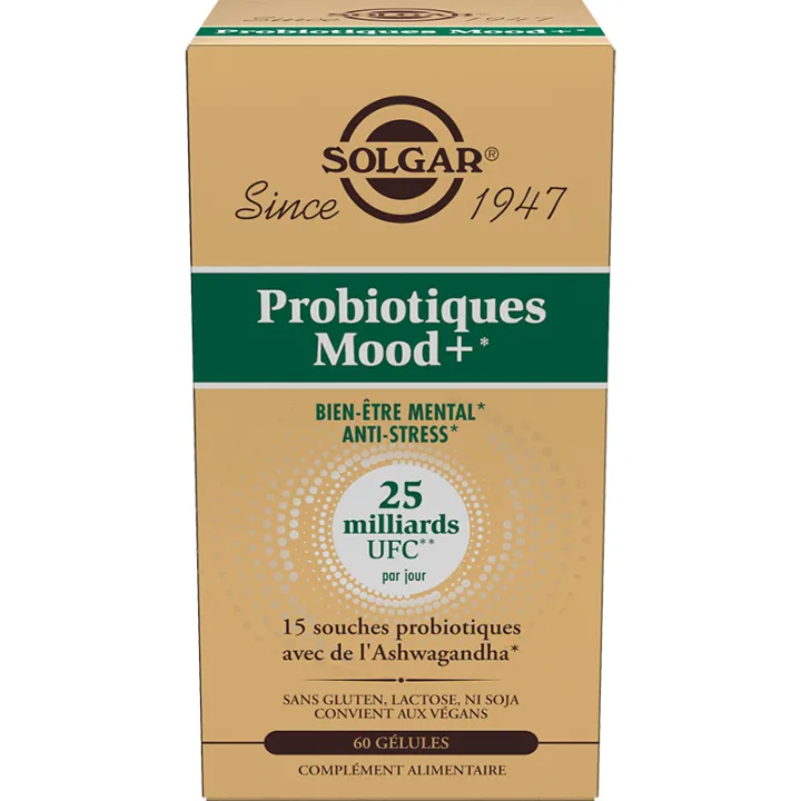 Solgar Probiotiques Mood+ Mentaal welzijn & anti-stress