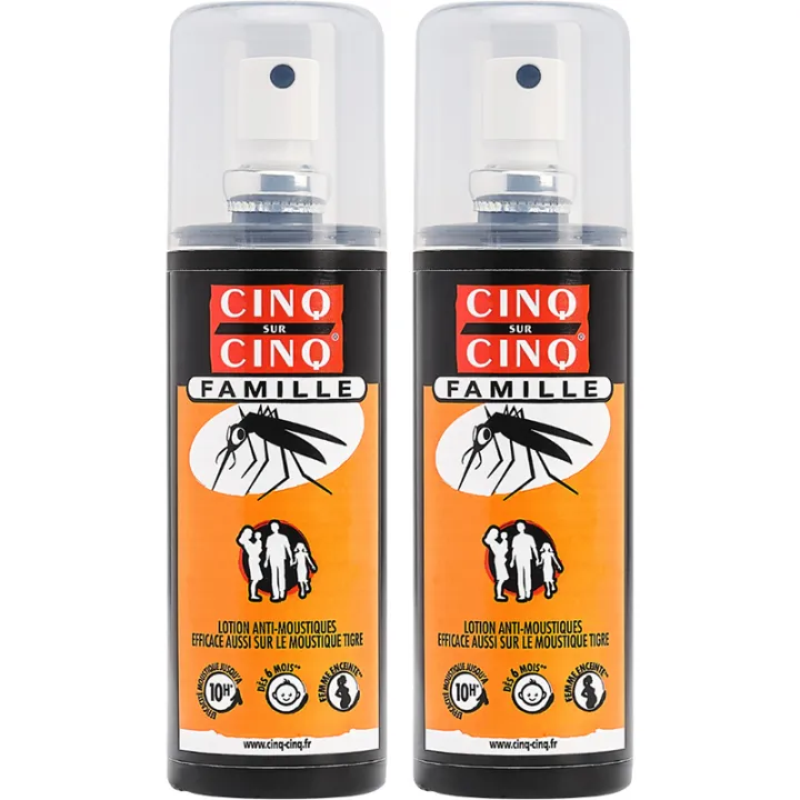 Repelente de mosquitos Cinco en Cinco Spray familiar 100 ml