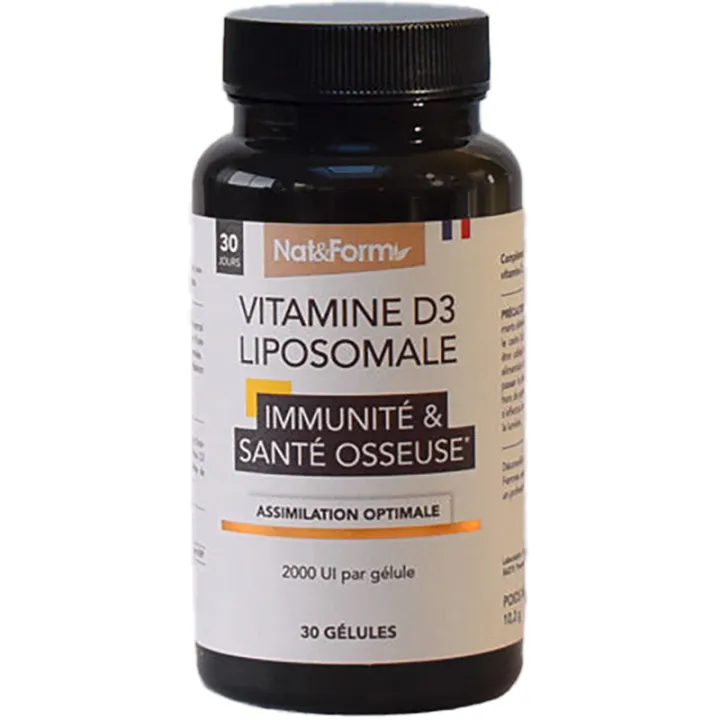 Nat & Form Nutraceutique Vitamine D3 30 Capsules