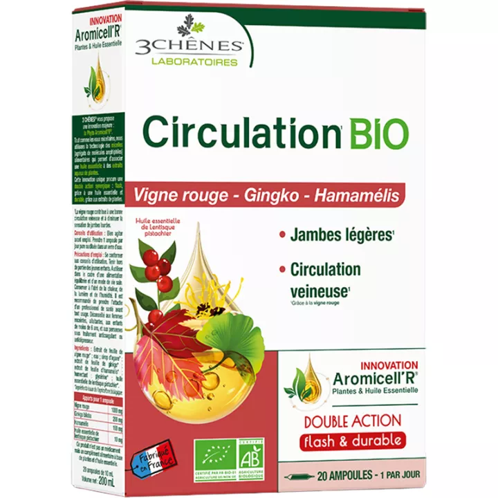 3 Chênes Phyto Aromicell R Bio Circulation phials