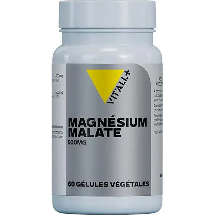 Vitall+ Malato de Magnésio 500mg 60 cápsulas vegetais