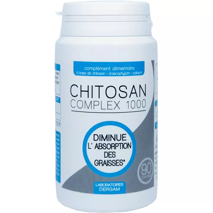 Chitosan 1000 Capteur Graisses & Sucres 90 comprimés Dergam