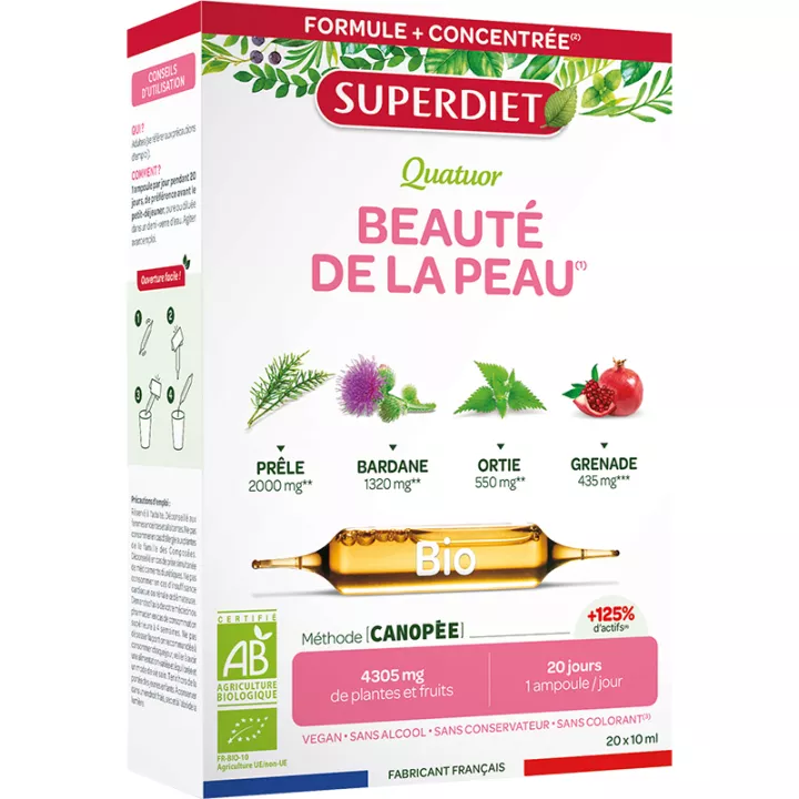 Superdiet Quatuor Bio Skin Beauty 20 phials