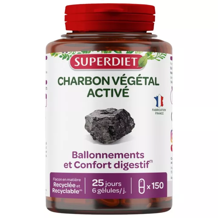 Superdiet Carbone Vegetale 1200 mg Capsule x 150