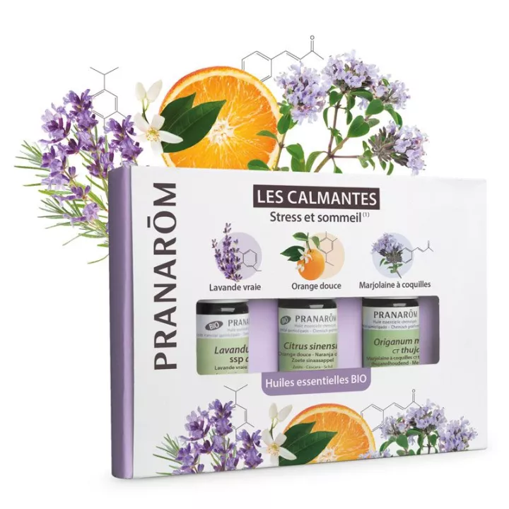 Pranarom Organic Calming Essential Oils Box 3 x 5ml (Органические успокаивающие эфирные масла в коробке)