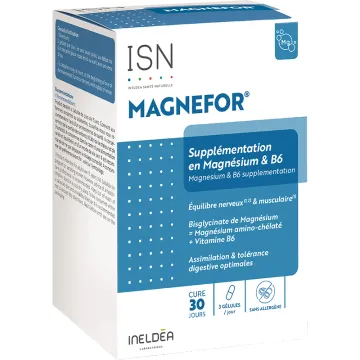 Magnefor Equilíbrio Nervoso e Muscular Ineldea 90 cápsulas