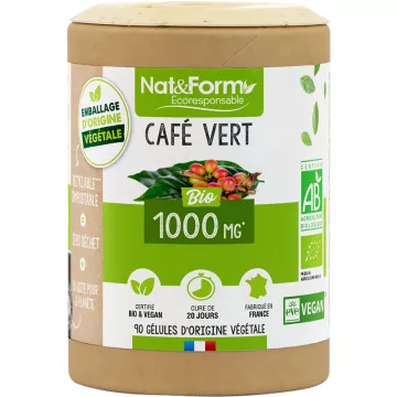 Nat & Form Grüner Kaffee Bio 200 vegetarische Kapseln