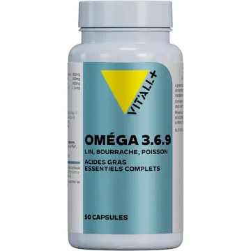 Vitall+ Omega 369 Borage Flax and Fish Oil 50 капсул