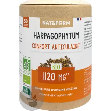Nat & Form Harpagophytum Biológico 200 Cápsulas Vegetais Ecológicas 