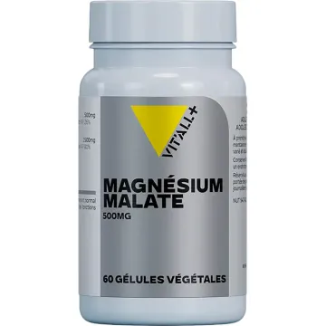 Vitall+ Magnesium Malaat 500mg 60 plantaardige capsules