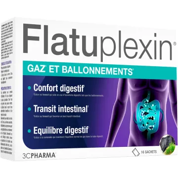 3C Pharma Flatuplexin Intestinal Gas - Bloating 16 sachets
