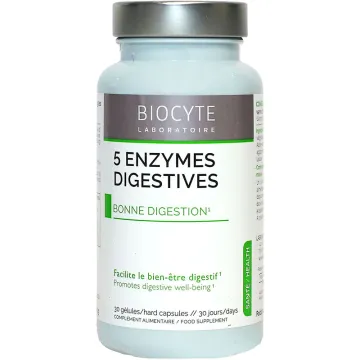 Biocyte Longevity 5 Digestive Enzymes 30 capsules