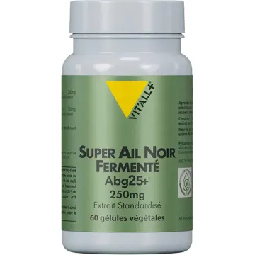 Vitall+ Super Gefermenteerde Zwarte Knoflook ABG25+ 250mg 60 vegetarische capsules