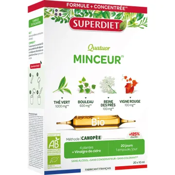 Superdiet Quatuor Minceur Organic 20 fiale