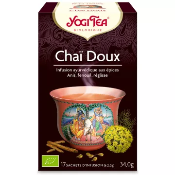 Yogi chá chá de ervas chai doce ayurvédica infusão 17 saquinhos de chá