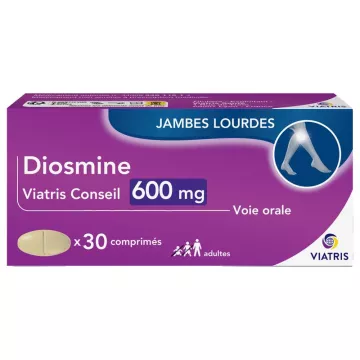 Mylan Viatris Conseil Diosmine 600 mg Zware Benen 30 tabletten