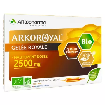ArkoRoyal Organic Royal Jelly 2500 mg 20 Durchstechflaschen