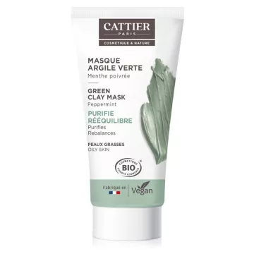 Cattier Masque Argile Verte Bio Menthe poivrée