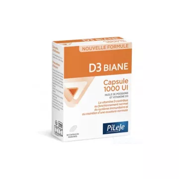 Pileje D3 BIANE Vitamina D3 30 Cápsulas
