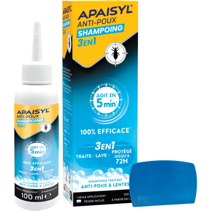 Shampoo trattante anti-pidocchi e lendini 3in1 Apaisyl