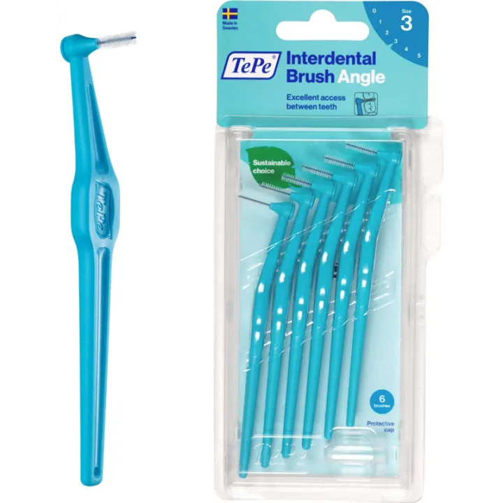 Tepe Interdental Brushes Angle with Handle x6