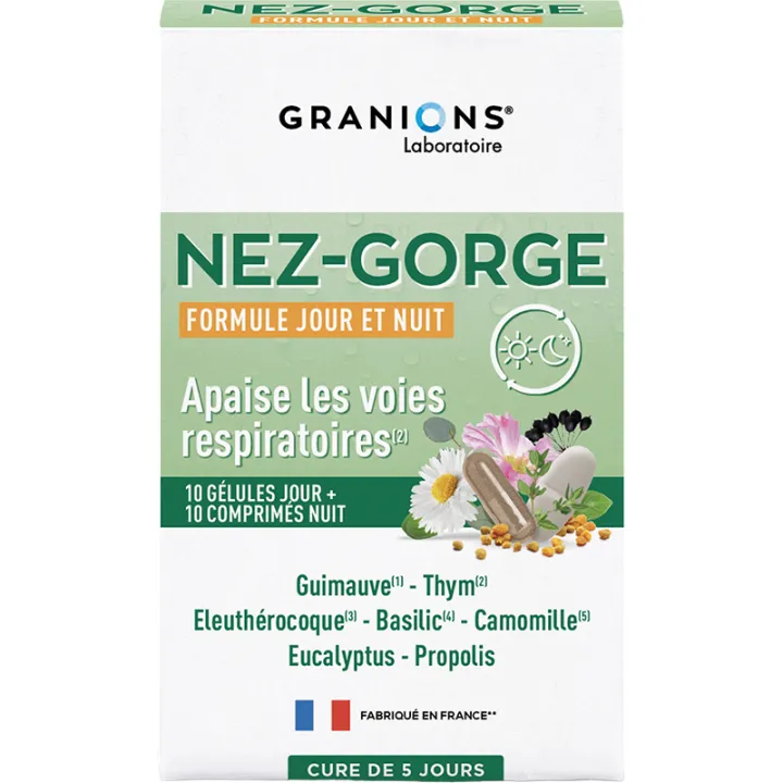 Granions Nez Gorge 10 capsules + 10 tablets Phytotherapy