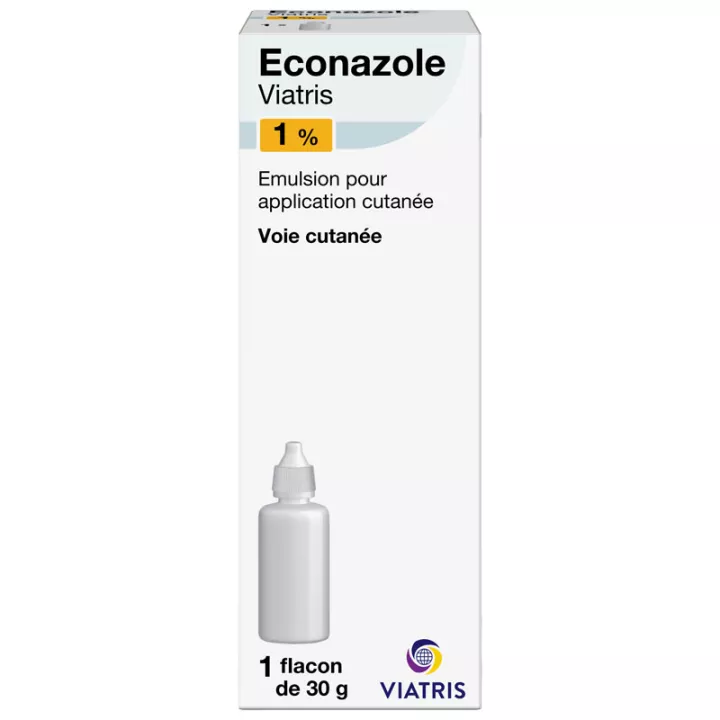 Econazole 1% Mylan emulsão antimicótica frasco de 30g