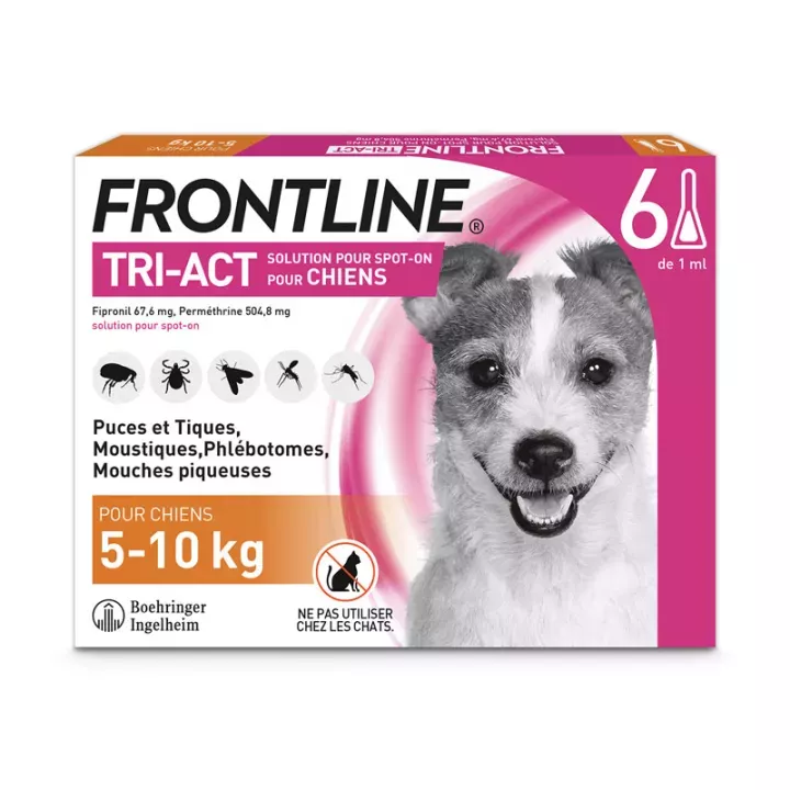 FRONTLINE TRI-ACT CANI 5-10 kg SPOT-ON 3 PIPETTE Merial