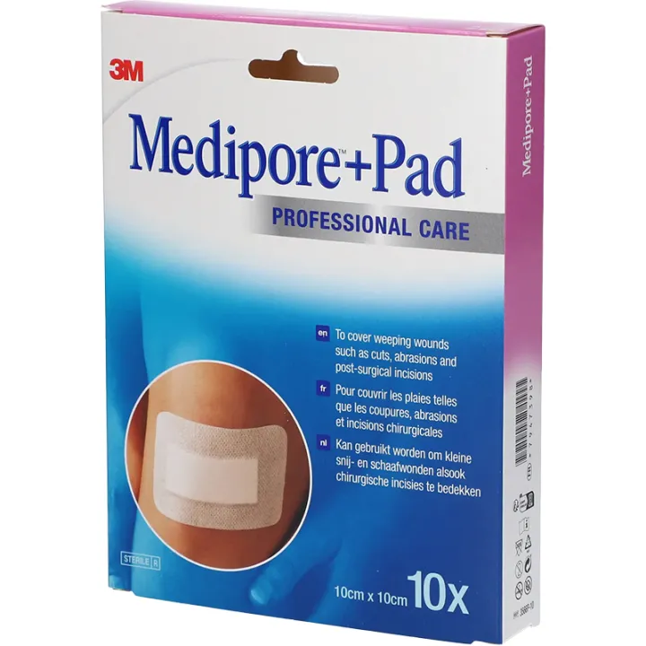 Medipore + PAD 10X10CM apósito adhesivo STERIL BOX 10