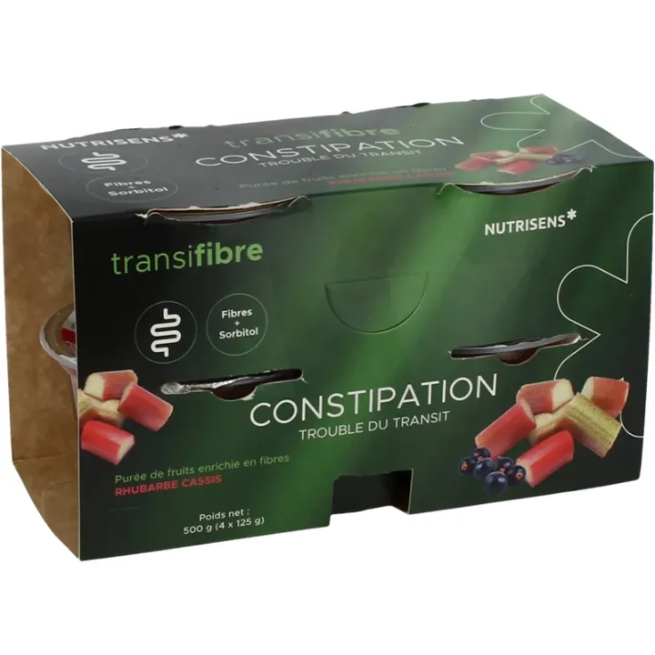 Nutrisens Transifibre Constipation Purée de Fruits 4x125g
