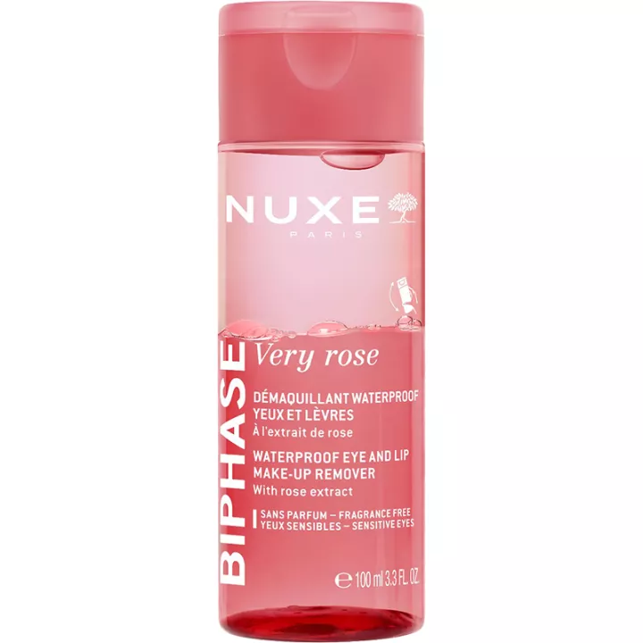 Nuxe Very Rose Démaquillant Waterproof Biphase Yeux & Lèvres 100ml