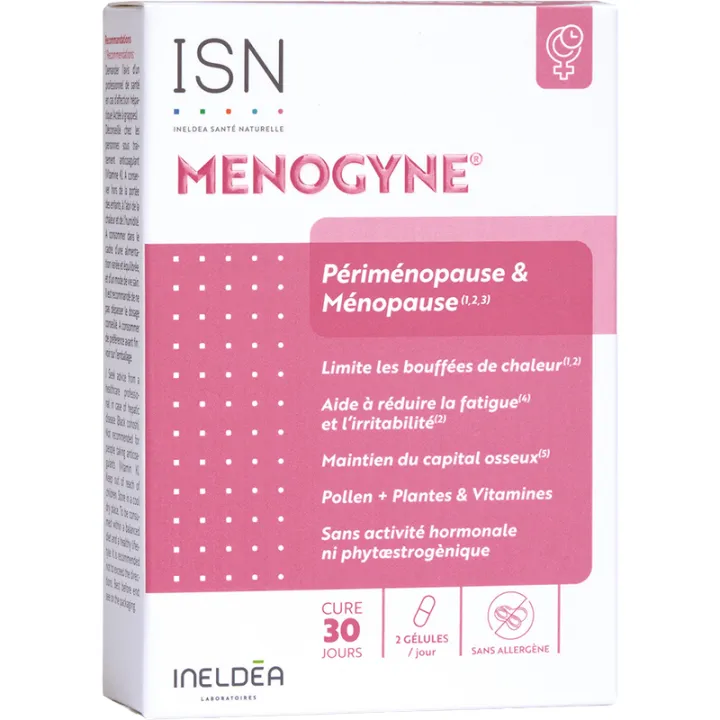 Menogyne Périménopause & Ménopause Ineldéa 60 gélules