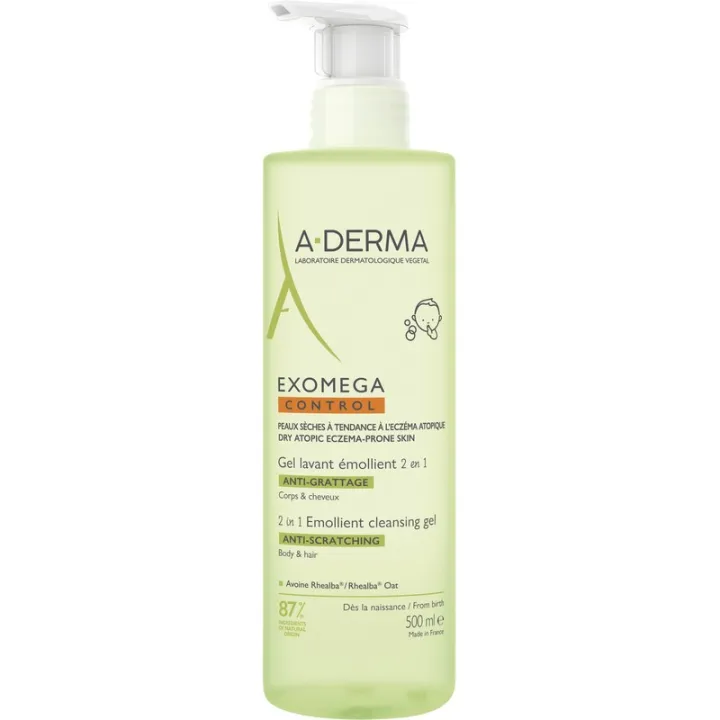 A-Derma Exomega Control Gel de Limpeza Emoliente 2 em 1 500 ml