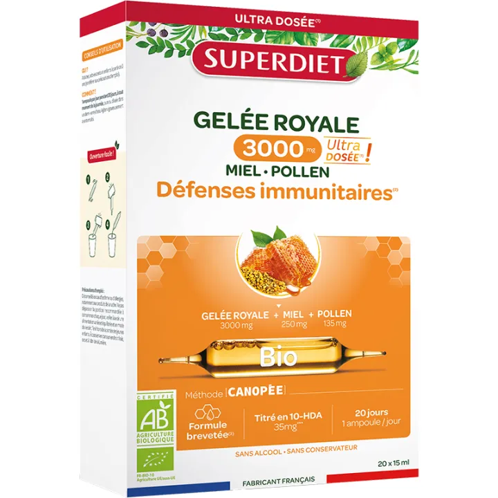 Superdiet Jalea Real 3000mg 20 Viales