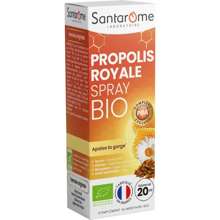 Santarome Spray alla propoli biologica, flacone da 20 ml