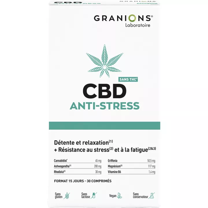 Granions CBD Ontspannende Stress en Vermoeidheid 30 Tabletten