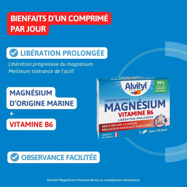 Alvityl Magnésio e Vitamina B6 de libertação prolongada