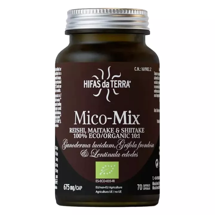 Hifas da Terra Mico-Mix Sinergia di 3 funghi 70 capsule