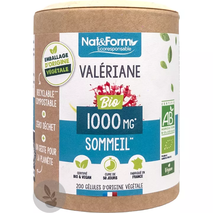 Nat & Form Valeriane Bio 200 Vegetable Capsules Eco