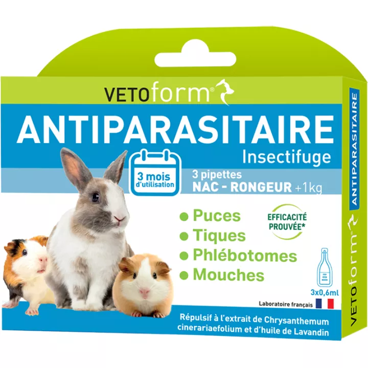 Vetoform Repelente de Insectos Antiparasitários NAC - Roedores pipetas