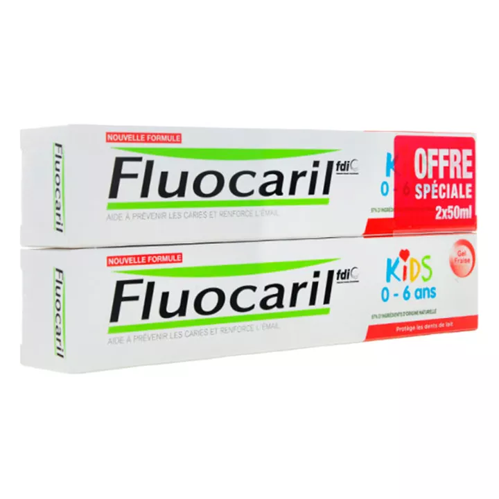 Fluocaril Kids 3-6 ans Gel Dentifrice Fraise 75 ml