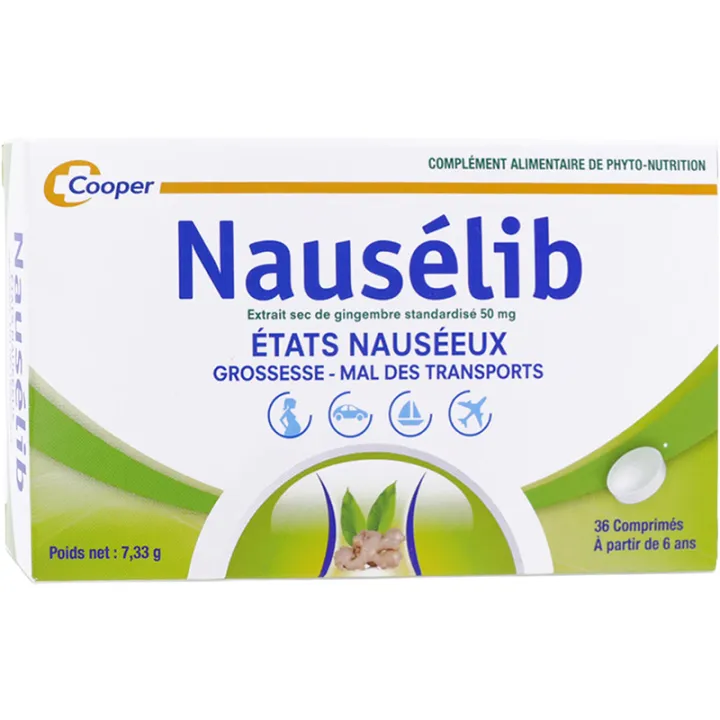 Nausélib para el mareo, 36 comprimidos