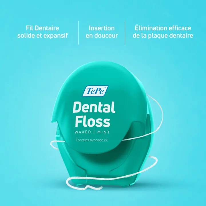 TePe Dental Floss Waxed Mint 40 m