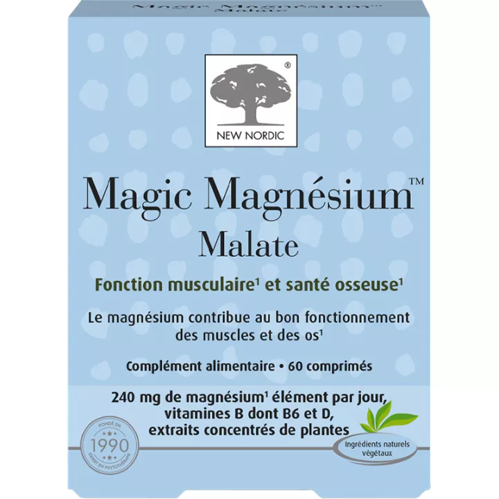 New Nordic Magic Magnésium Malate Fonction Musculaire 60 comprimés