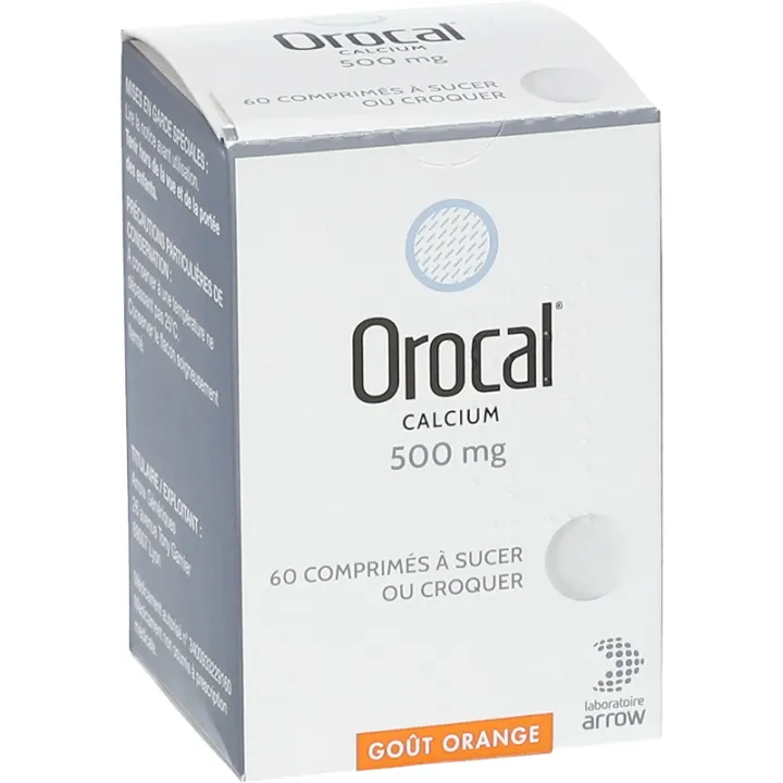 Orocal Calcium 500 mg, 60 zuigtabletten
