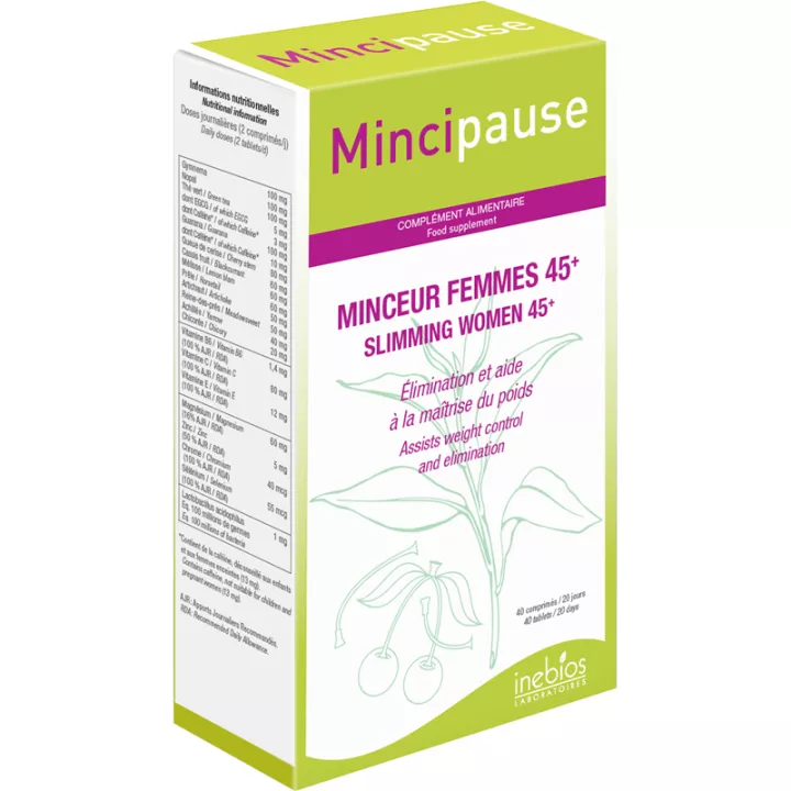 Inebios Mincipause Emagrecimento Mulher 45+ 40 comprimidos