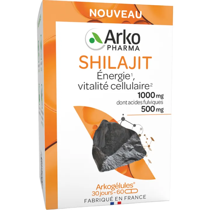 Arkogélules Shilajit Energia e vitalidade celular